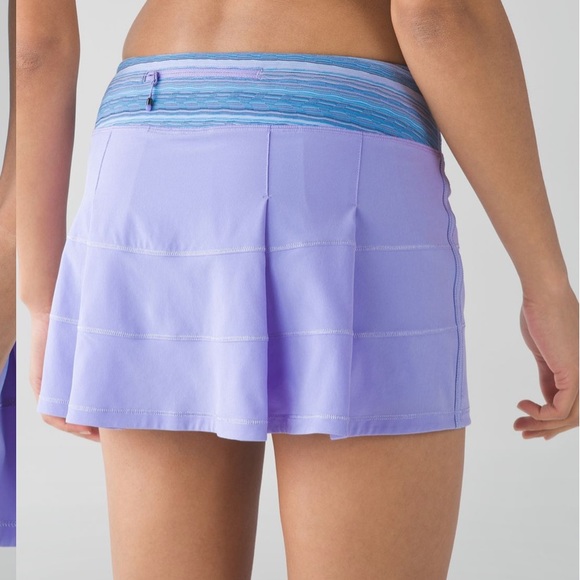 • Lululemon • Pace Rival Athletic Mini Skirt Lilac Wave Purple 4 Tall Womens - Picture 2 of 4